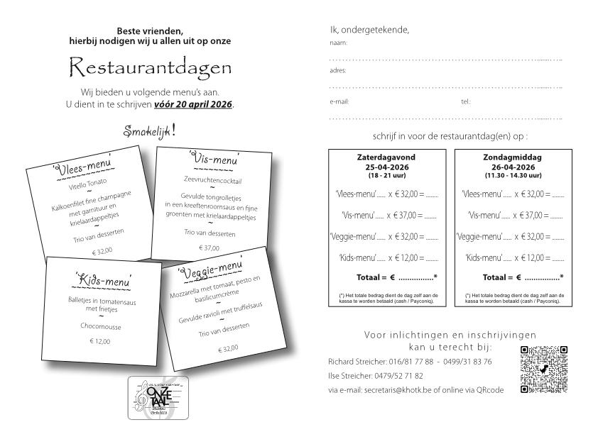 OTK restaurantdagen inschrijving formulier 2019 small